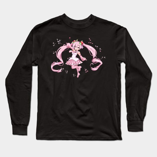 Cherry Blossoms Long Sleeve T-Shirt by RadicalYue